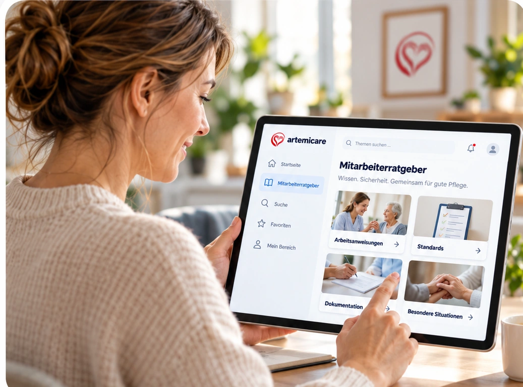 Digitaler Mitarbeiterratgeber mit Arbeitsanweisungen, Standards und Checklisten