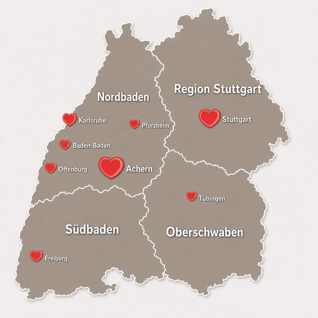 Standortkarte Baden-Württemberg